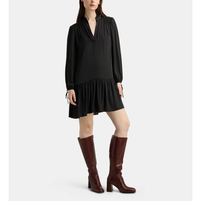 Robe elmer satl courte froncée satinée GALERIES LAFAYETTE
