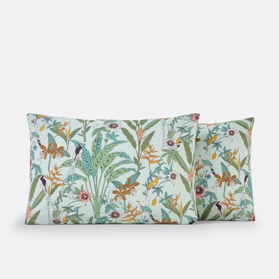 Eden Flower Cotton Percale Pillowcase LA REDOUTE INTERIEURS