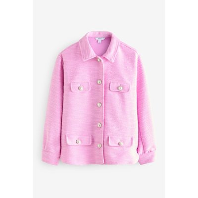 Veste-chemise boutonnée en maille bouclée NEXT