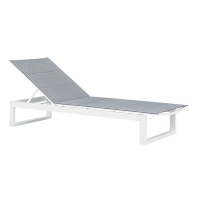 Bain de soleil en aliminium et textilene, COMO AU JARDIN DE CHLOÉ