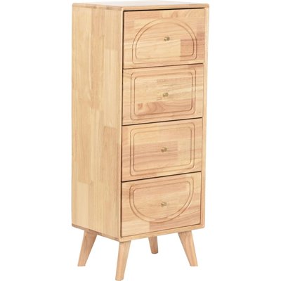 Commode scandinave bois  4 tiroirs style naturel RECOLLECTION