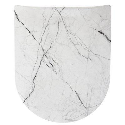 Abattant wood slim déclipsable  - Effet marbre de Carrare HOME MAISON