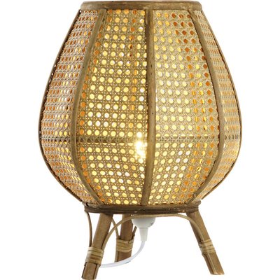 Lampe de table en rotin naturel ambiance chaleureuse urban chic RECOLLECTION