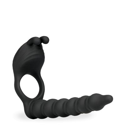 Anneau vibrant double pénétration Eternal - Cockring penien pour homme et couple - Noir LOVE AND VIBES