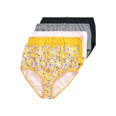 Culottes midi en lot de 5, motif à fleurs/uni ULLA POPKEN