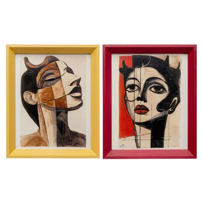 Lot de 2 tableaux encadrés modernisme KARE DESIGN