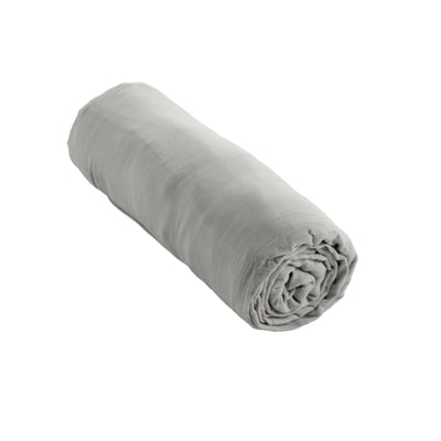 Drap housse gaze de coton 140 x 190 cm Gaia camel EDEN