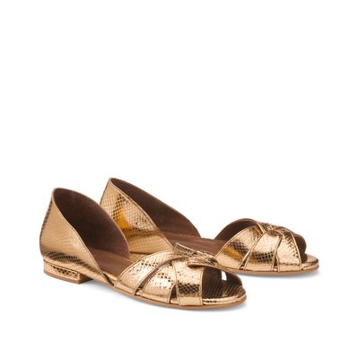 Sandales plates en cuir velours Sanni ANONYMOUS COPENHAGEN