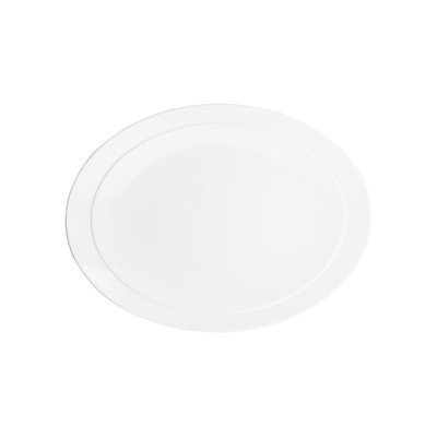 Bodum Blanc ECLIA Service de 4 assiettes ovales en porcelaine (bone china) BODUM