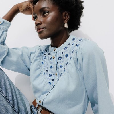 Chemise en jean souple femme La Redoute