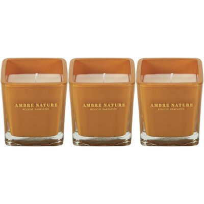 Bougie parfumée carrée Nude 7 cm (Lot de 3) Moutarde CMP