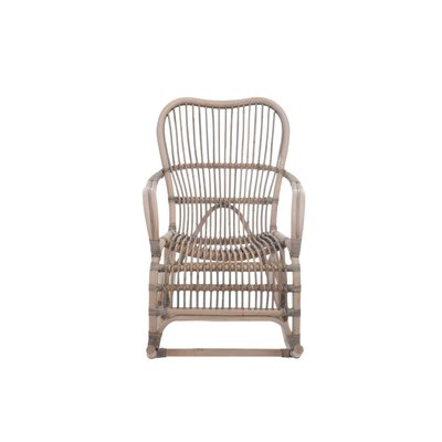 Rocking chair en rotin gris - CARMELIE HELLIN, DEPUIS 1862