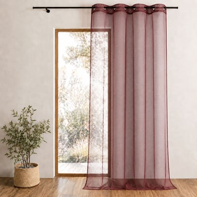 Voilage uni en maille filet HOME MAISON
