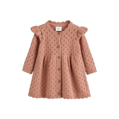 Robe bébé maille pointelle manches volants NEXT