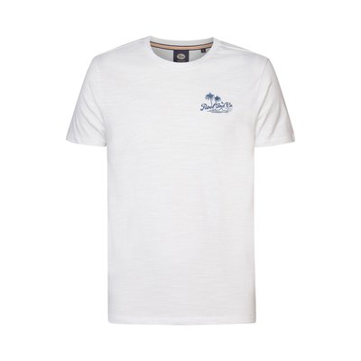 Embroidered Logo Cotton T-Shirt with Crew Neck PETROL INDUSTRIES