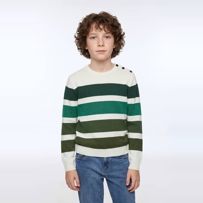 Pull marinière contenant de la laine MONOPRIX