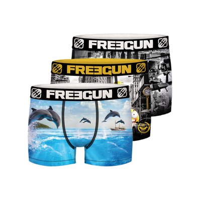 Lot de 3 Boxers Surprise microfibre FREEGUN