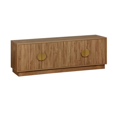 Meuble TV exotique effet bois de manguier 4 portes 140cm CELIAN SWEEEK
