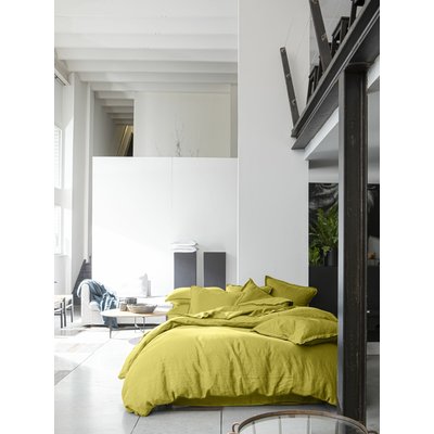 Parure housse de couette lin lave unie BATON ROUGE