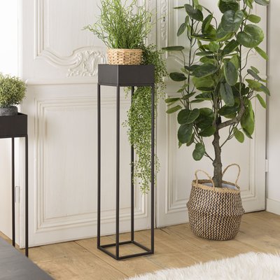 Sellette porte-plante bois-métal noir 80 cm CORUMBA PIER IMPORT