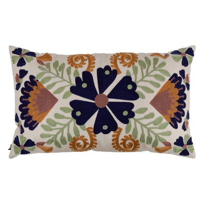 Coussin en coton brodé déhoussable HARY ATMOSPHERA