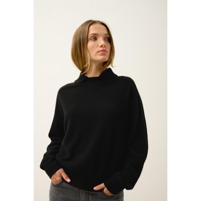 Pull Col Claudine Noir Piura JUST CASHMERE