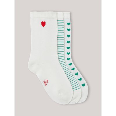 Chaussettes Coeurs par lot de 3 CYRILLUS