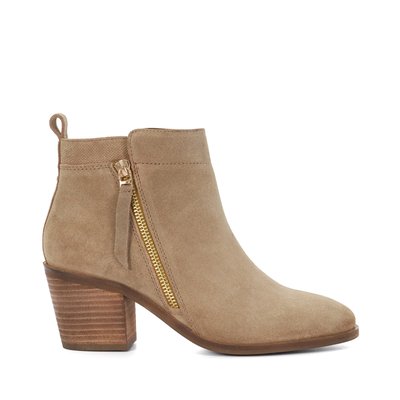 Bottes à talon carré et zip latéral - Wide Fit PAICING DUNE LONDON
