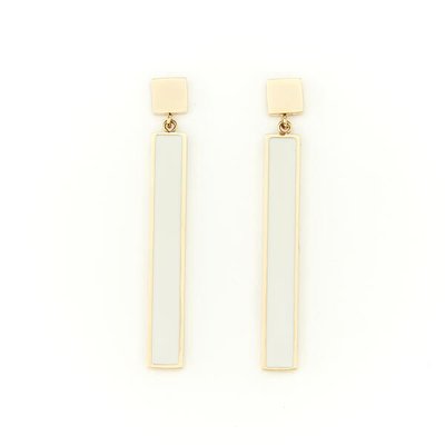 Boucles d'oreilles Email Barre New-York DRAEGER PARIS