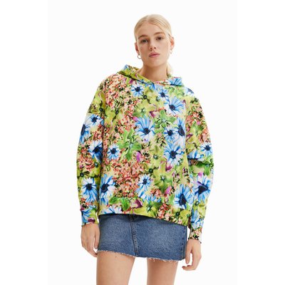 Sweat-shirt oversize fleuri - GREEN - S DESIGUAL