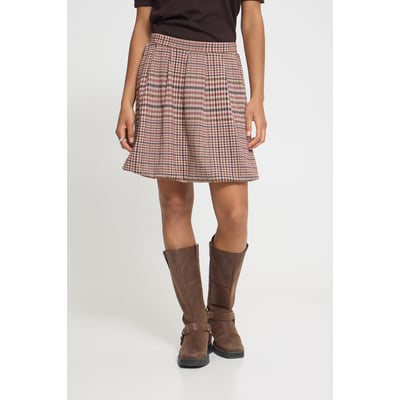 Jupe courte plissée, taille élastiquée ICHI