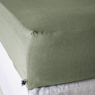 Drap housse lyocell uni Lysandre TERRE DE NUIT