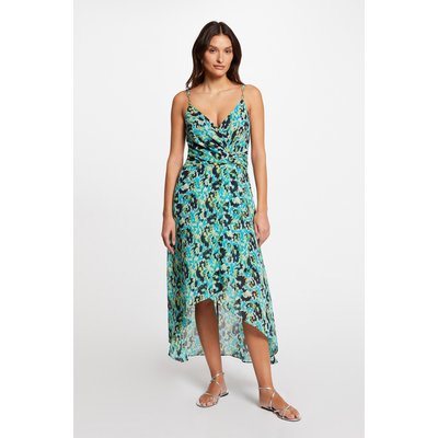 Robe longue cintrée imprimée MORGAN