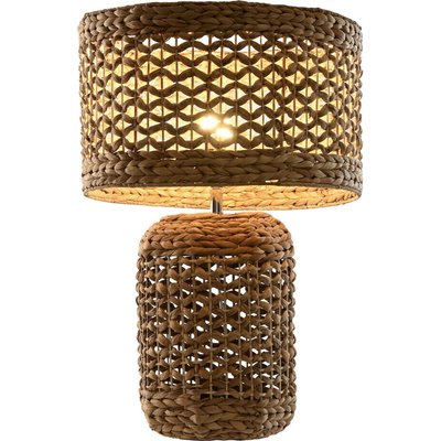 Lampe de table en fibre naturelle esprit balinais chaleureux RECOLLECTION