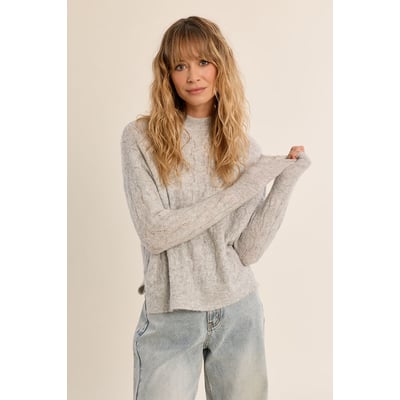 Pull en maille ajourée, col montant MOLLY BRACKEN