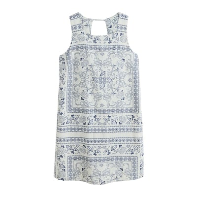 Robe courte droite à col carré avec lin NEXT