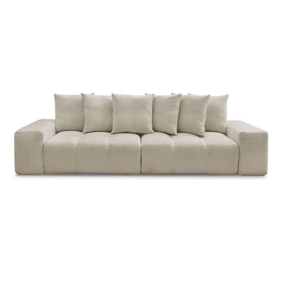 Canapé droit convertible 3 places en tissu texturé, ANAKIN BOBOCHIC