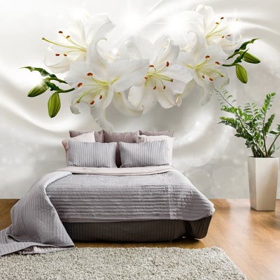 Papier peint intissé panoramique Fleurs Romantic Glow EDEN