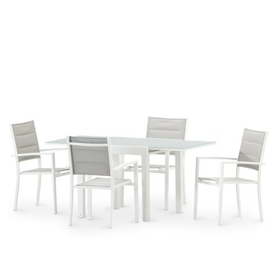 Salon de jardin, 4 chaises, TOKYO DEFORA HOME