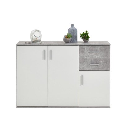 Commode de Rangement avec 3 Portes et 2 Tiroirs L120.5cm - Albi CALICOSY