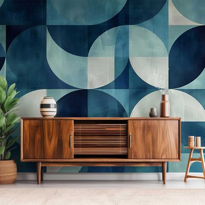 Papier peint bleu ciel HEXOA