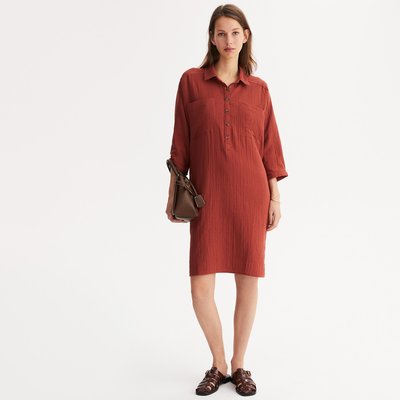Robe droite, longueur genou en coton ANNE WEYBURN