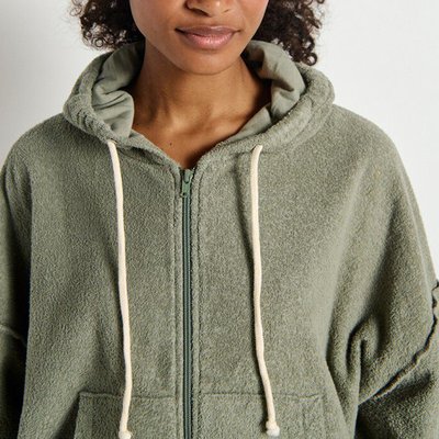 Felpa con cappuccio e zip a maniche lunghe, BOBYPARK AMERICAN VINTAGE