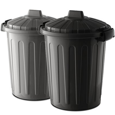 Set de 2 bacs hermétiques poubelles 50L WADIGA