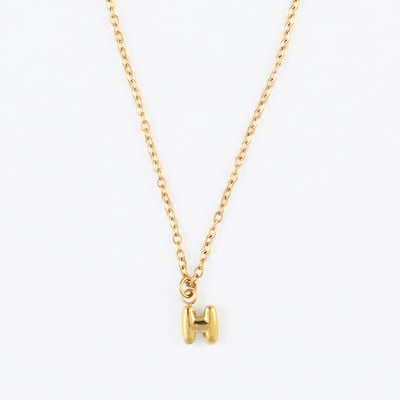 Collier à pendentif lettre H acier inoxydable BALABOOSTE