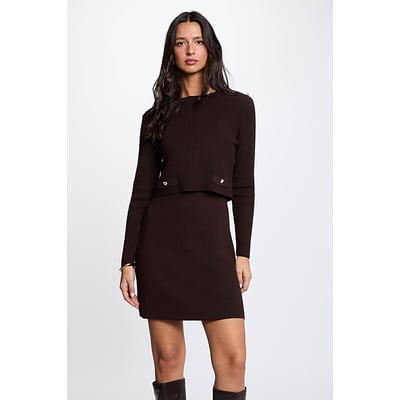Robe tricot courte effet 2-en-1 MORGAN