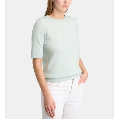 Pull droit difi manches courtes en cachemire GALERIES LAFAYETTE