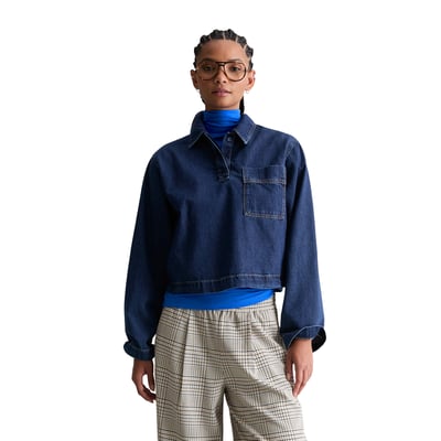 Polo en jean oversized en pur coton bio MARC O’POLO DENIM