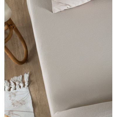 Drap housse 1 personne SATIN DE COTON BIO LAVÉ KADOLIS
