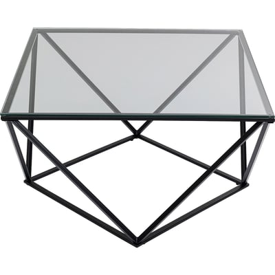 Table basse en verre et acier, CRISTALLO KARE DESIGN
